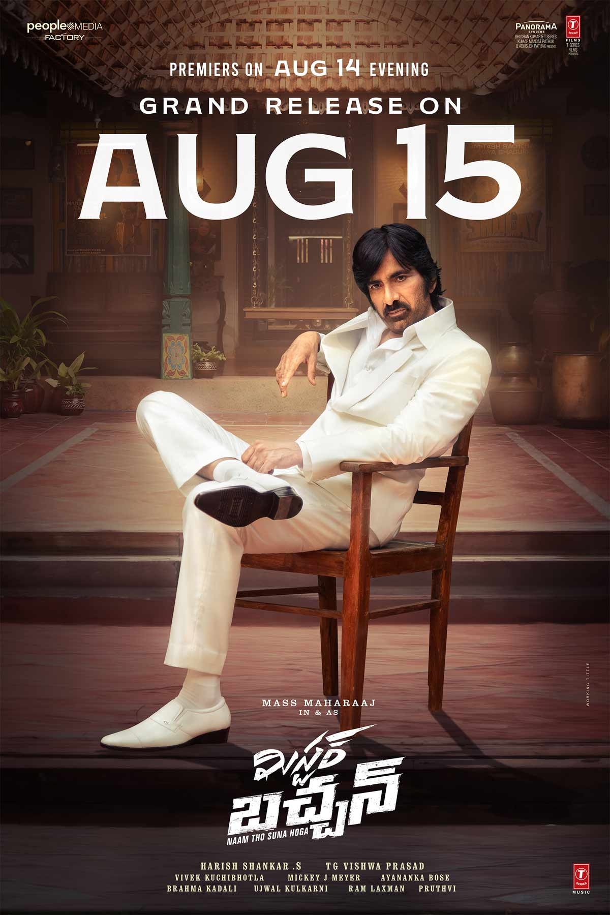 Mass Maharaja Ravi Teja to strike as Mr. Bachchan on Indepdendence Day