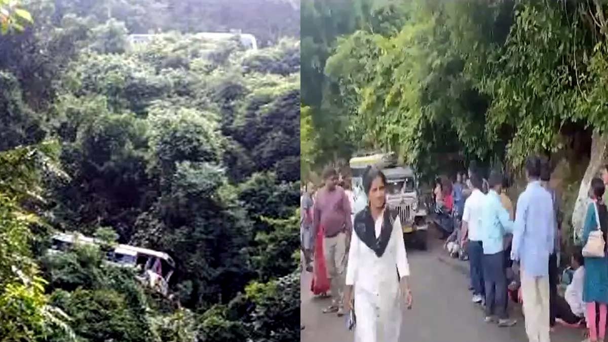 APSRTC bus fell into a 100 feet gorge which killed 4 people in Andhra Pradesh