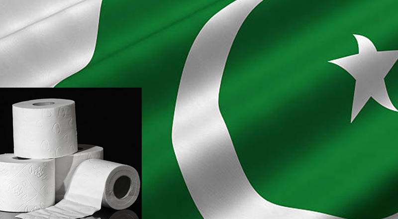 toilet paper is pakistan flag on google