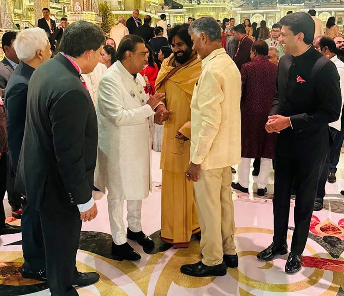 AP Dy CM Pawan Kalyan attends Anant Ambani and Radhika Merchants Shubh Aashirwad ceremony