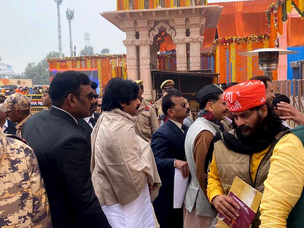 Power Star Pawan Kalyan heads to Ayodhya Ram Mandir pran pratishta
