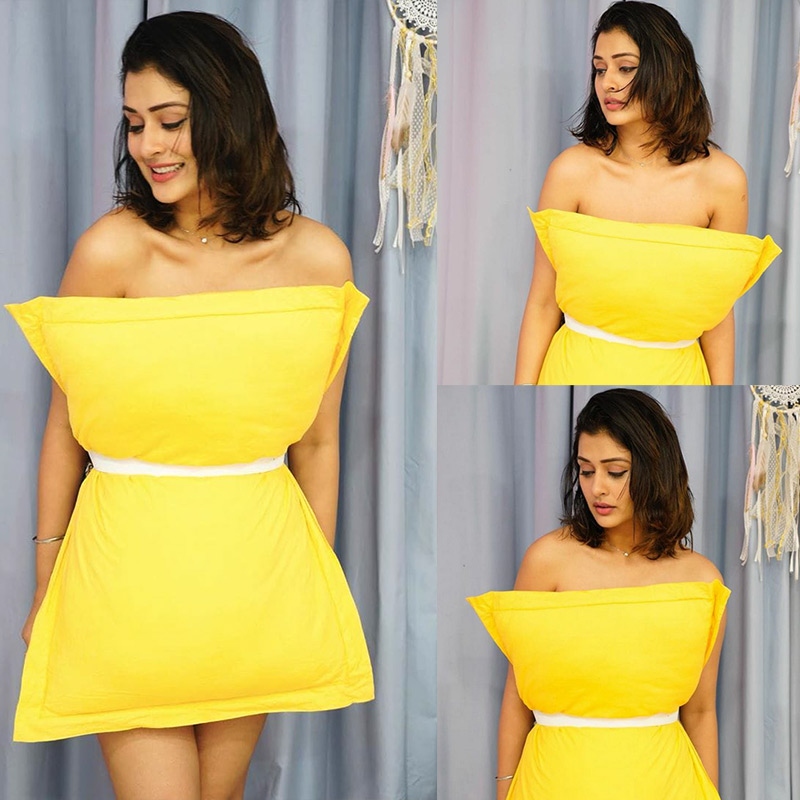 Pic Talk: Payal tries yellow pillow dress, looks wow
