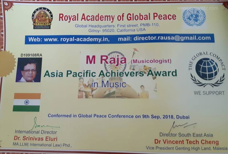 Haasam Raja feted with Asia Pacific Achievers Award