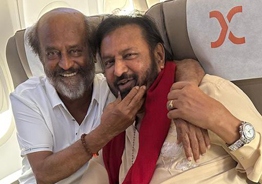 Rajinikanth and Mohan Babu Reunite in Hyderabad, Sharing a Warm Camaraderie