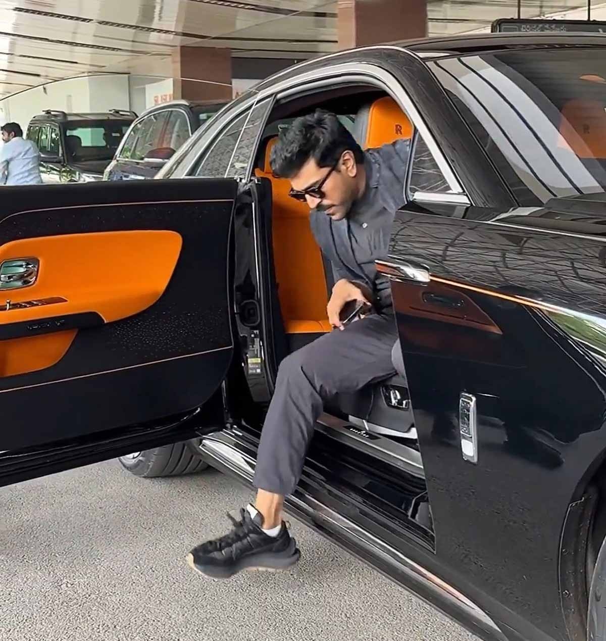 Global Star Ram Charan lands in Mumbai, His Rolls Royce becomes a rage