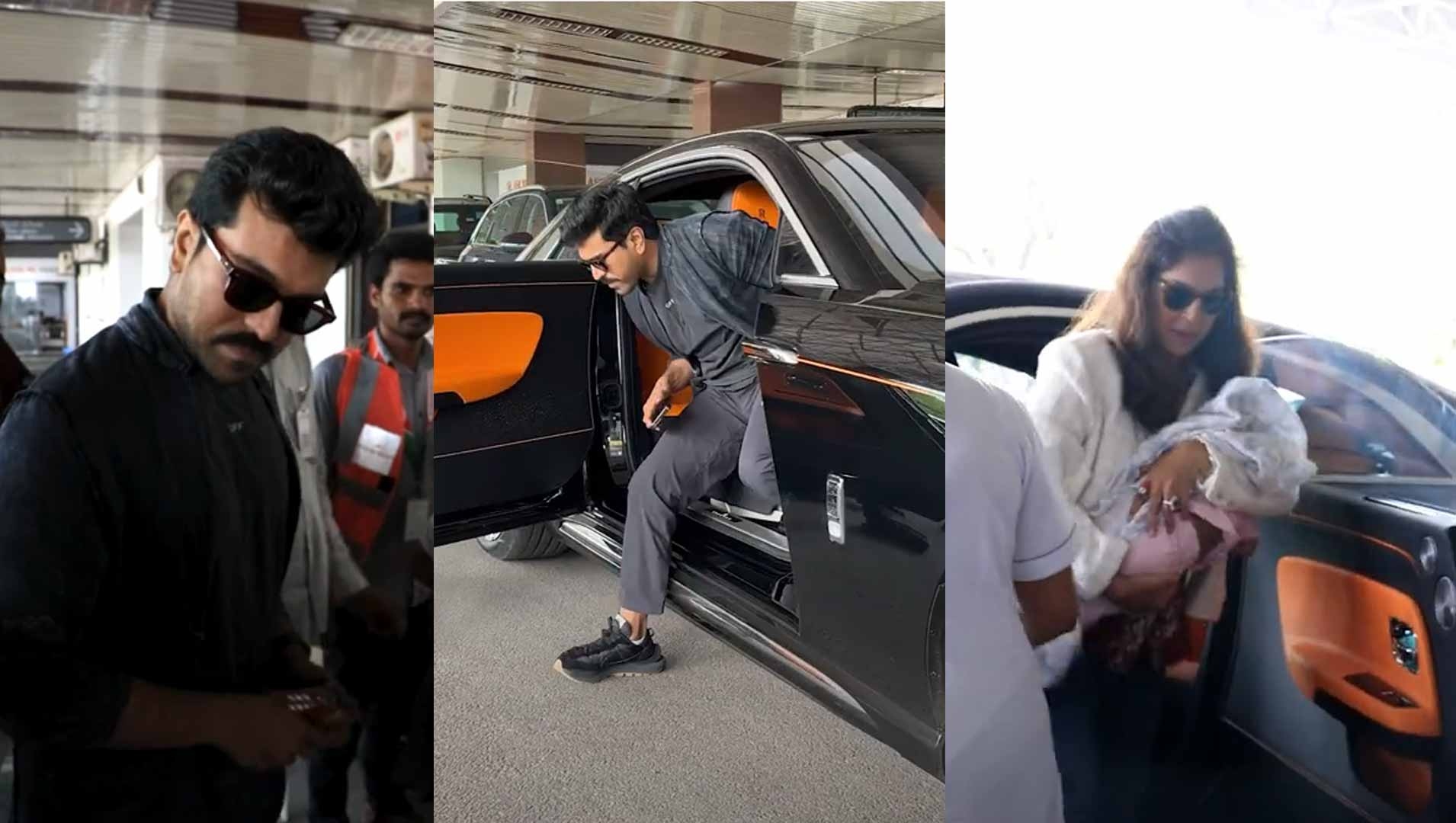 Global Star Ram Charan lands in Mumbai, His Rolls Royce becomes a rage