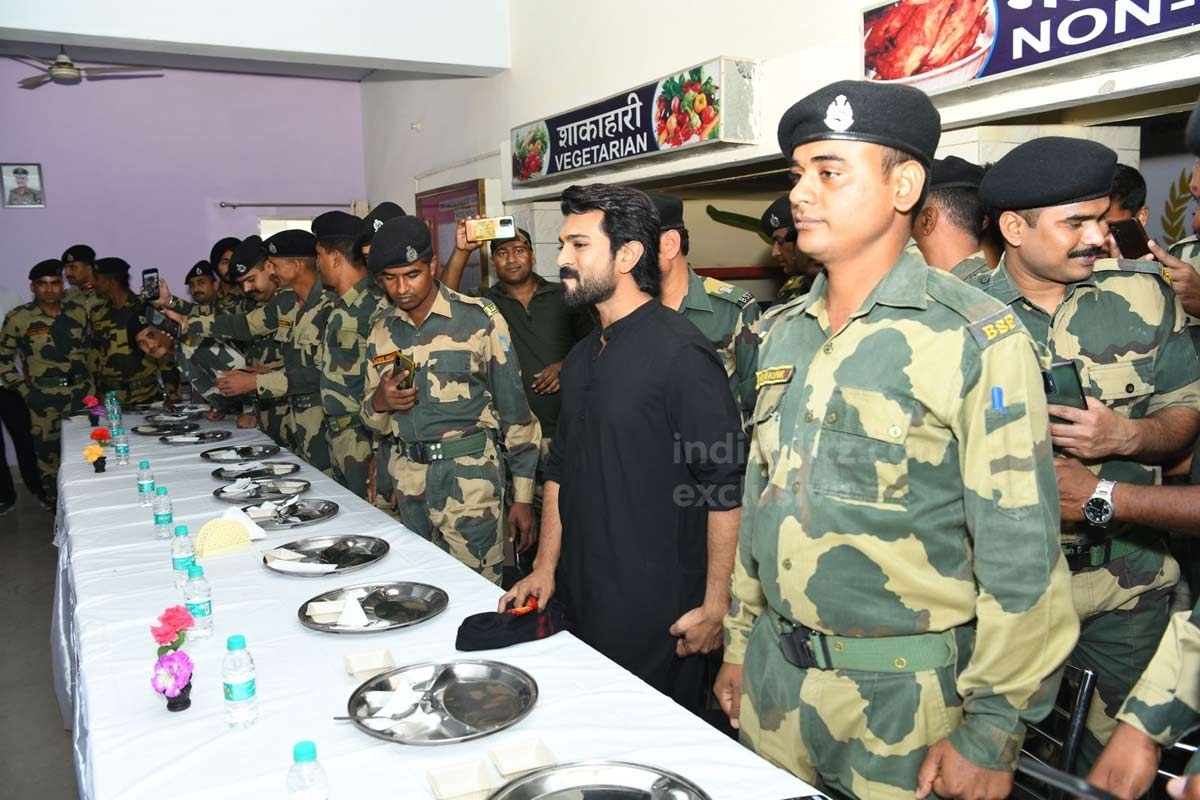 Ram Charan bonds over with jawans in Amritsar