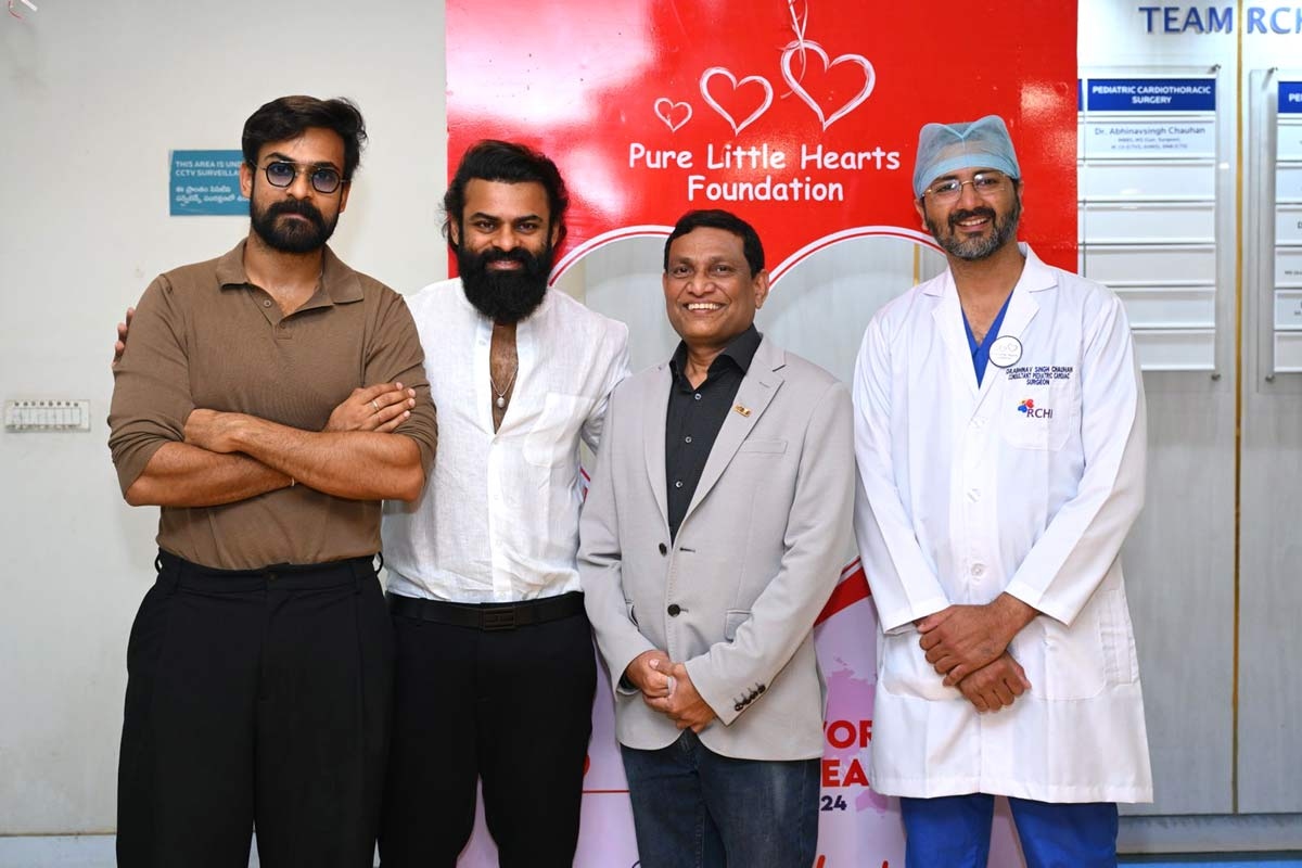 Sai Durga Tej Donates to Children, Participates in World Heart Day Event with Family