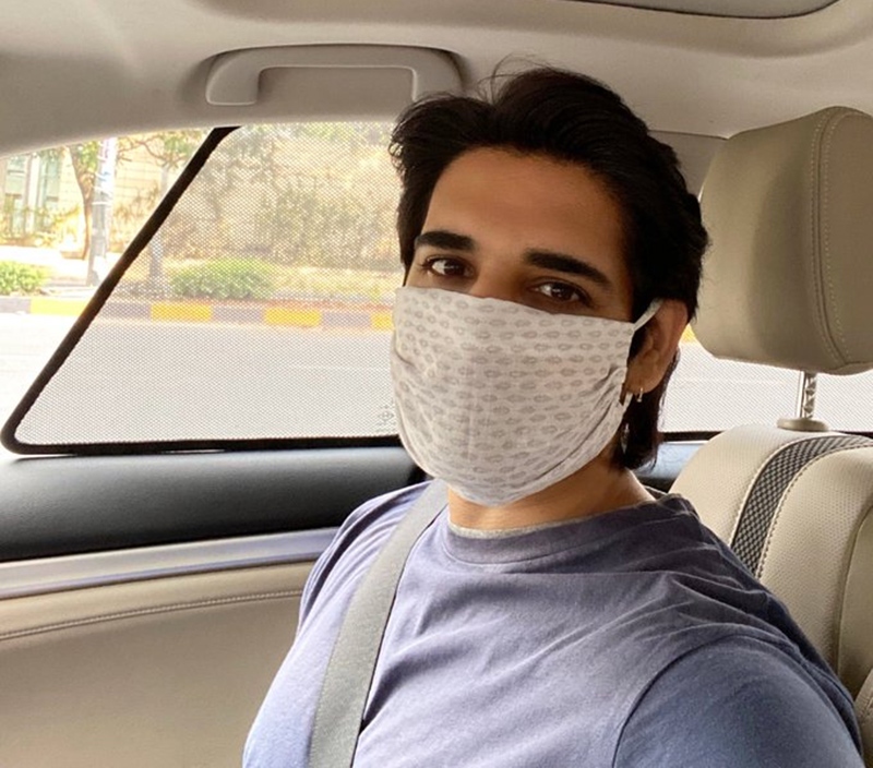 Sushanth sets out with home-made mask for essentials