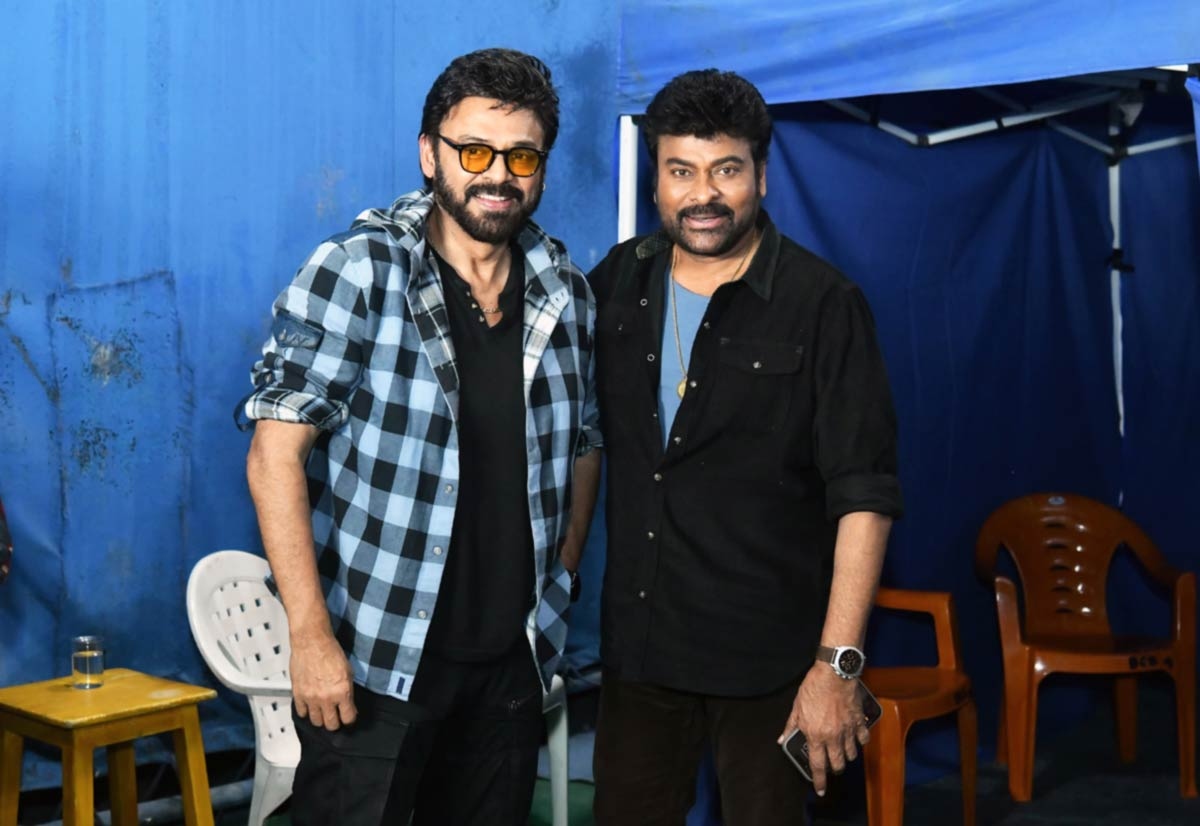 Venkatesh Brings the Laughter to Chiranjeevis Vishwambhara Sets