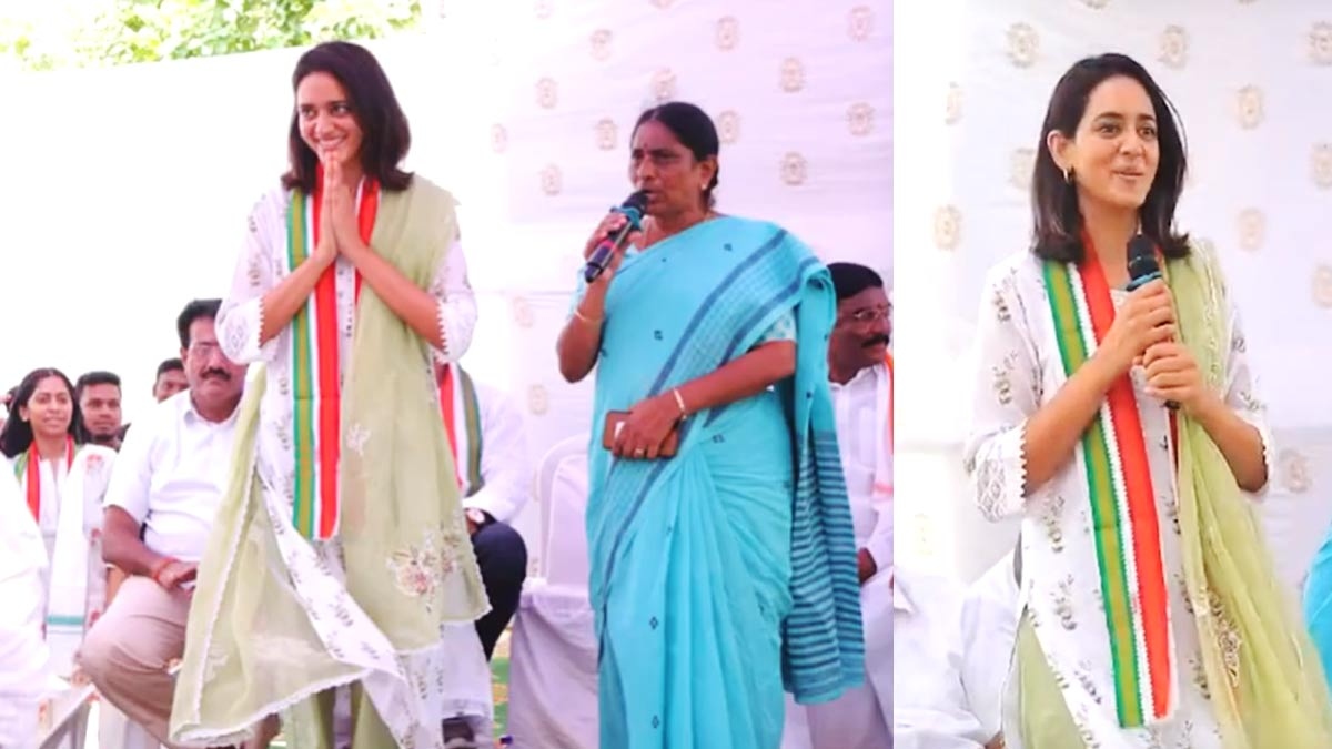Venkatesh's daughter Ashritha campaigns for Congress party