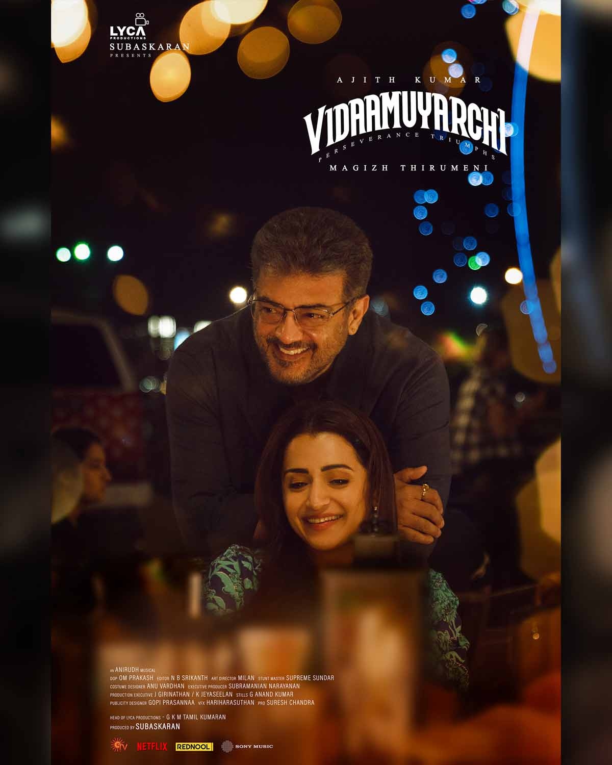 Thala Ajith, Chennai Thendral Trisha romantic temptations in Vidaa Muyarchi new look