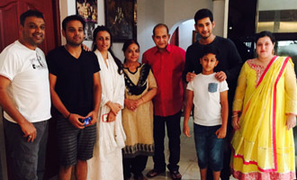 Mahesh takes time out for father Krishna