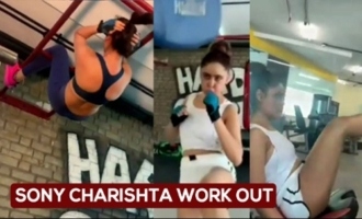Actress Sony Charishta GYM Workout Video