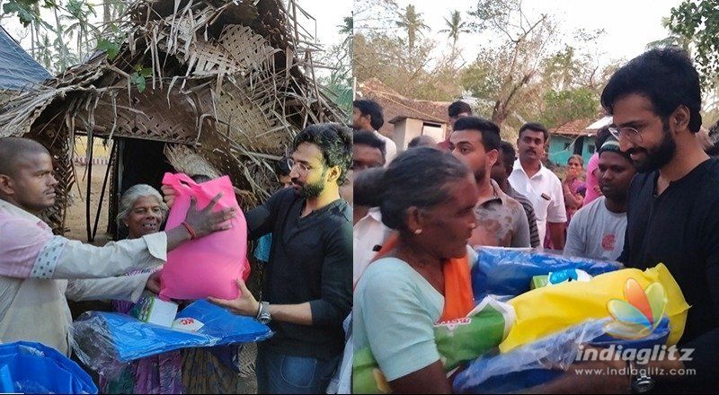 Aadhi Pinisetty does unique work for cyclone victims