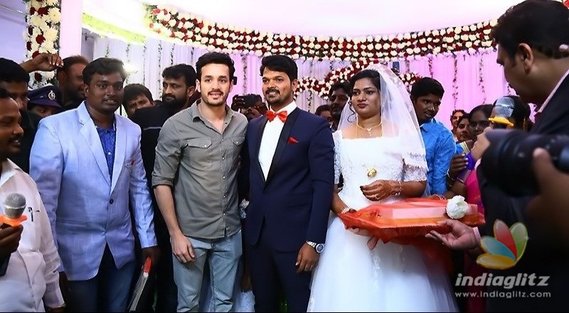 Akhil graces staff members wedding