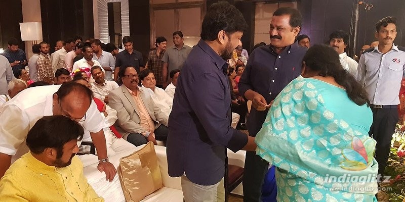Balakrishna shares chemistry with Chiru at party