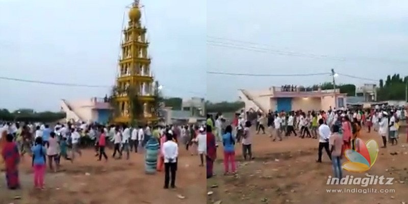 Shocking! Hundreds participate in chariot festival in Karnataka