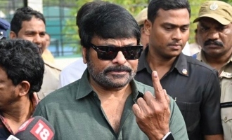 Mega Star Chiranjeevi votes, come with a powerful message