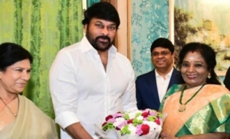 Telangana Governor Tamilisai felicitates Padma Vibhushan Chiranjeevi