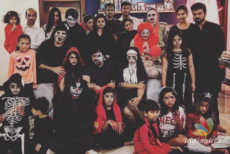Chiranjeevis family scares us in Halloween look
