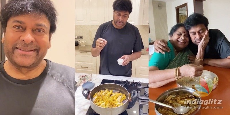 Too cute! Chiranjeevi enjoys serving his beloved mother her own recipe