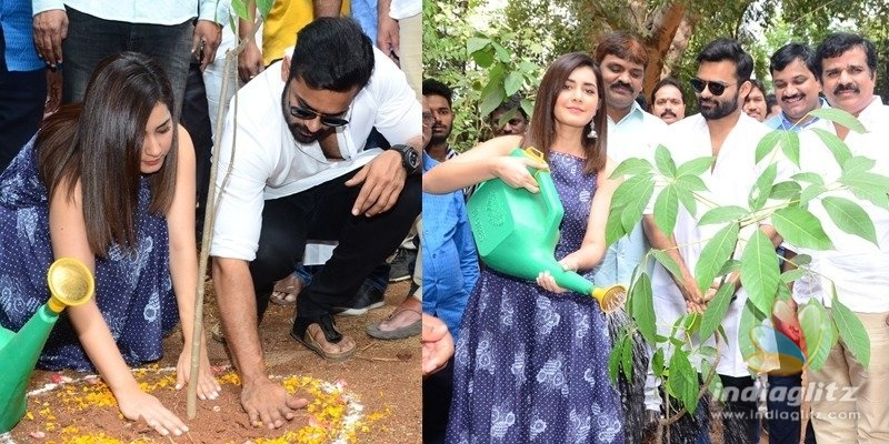 Prati Roju Pandage team plants saplings as part of Green India Challenge
