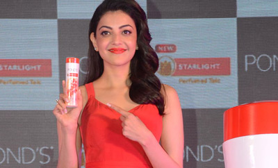 Kajal Aggarwal Launches New Ponds Starlight Perfumed Talc