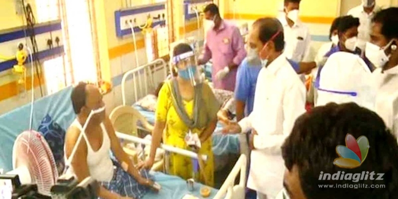 KCR visits Gandhi Hospital, TRS leaders hail him to the skies