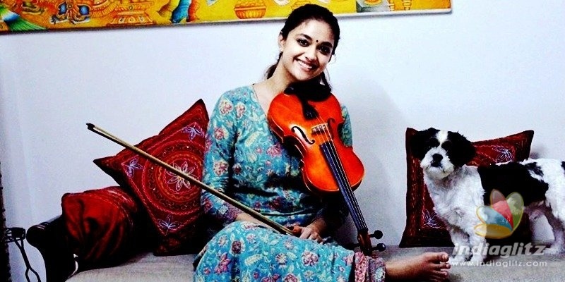 Keerthy Suresh pays a musical tribute on superstars birthday