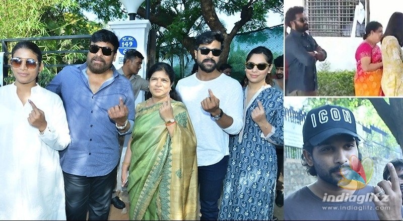 Mega family, NTR & others make a statement on polling day