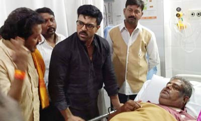 Charan visits Mega fan, makes a promise to family