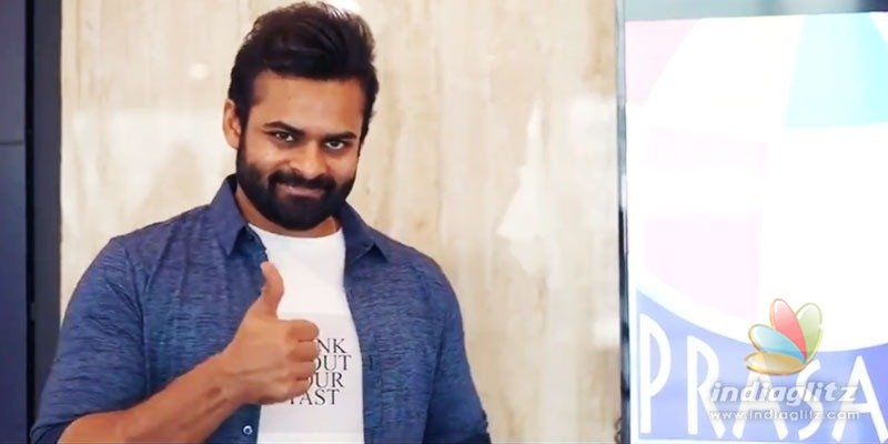 Sai Dharam Tej walks into Prasads Multiplex on Day 1 of reopening