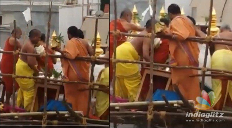 Chinna Jeeyar Swamy escapes unhurt in mishap during puja